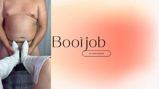 bootjob in new white boots