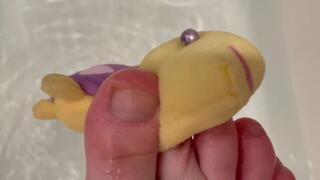 Bare Feet Step Stomp Plushie in Bath Water