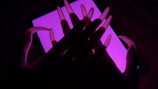 #269 - Purple light shining through my long claws