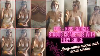 Kris: Smoking Show in White Lingerie