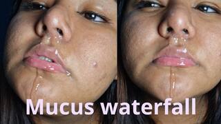 Mucus waterfall