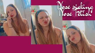 Nose Fetish in Front of the Mirror: Snot, Play, and Shyness