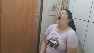 Yawning very early in the bathroom