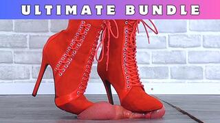 Stomping The Cum From Your Balls In My Red Stiletto Boots - Ultimate Bundle - 173 - HUGE DISCOUNT!!! - Trample Trampling CBT Ballbusting Cock Crush Crushing Heel Heels