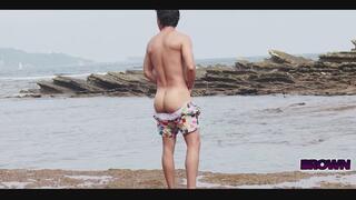 Milk in my hole on the beach