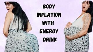 Body inflation with energy drink