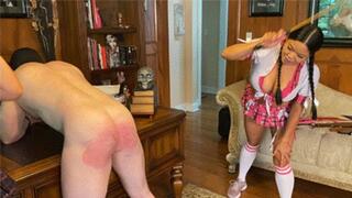 Brat Girls Destroy The Principal's Ass Part 2 (Severe Paddling)