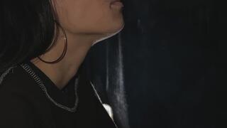 LOVE NOSE EXHALES CLOSE UP SMOKE