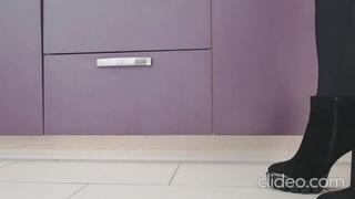 Sexy feet trample and crush banana (food crush)