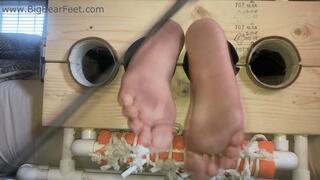 Slap and Tickle - bastinado and tickling big size 13 wide feet