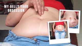 My belly your obsession (Massage with lotion on my belly and navel
