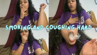 Heavy Smoking Tease & Real Coughing!
