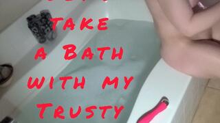 Bath With My Trusty Pink Friend