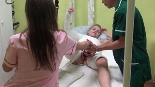 Bonnie massaga and orgasm in the hospital bed