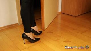 Black Heels & Sheer Nylons – Sensual Foot Tease & Shoeplay