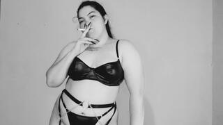 Seductive Vintage Smoking in Black and White