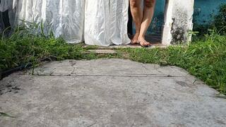 I crush and trample with my bare feet (2)