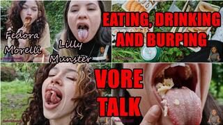 Mouth Belly and Burps Girl on Girl Mukbang