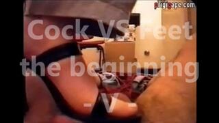THE OLD PRIGIGAPE MOVIES - cock VS feet the beginning - Volume V