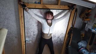 Workshop Wallflower: bunny is Spread eagled, Gagged, and worked over with a vibe