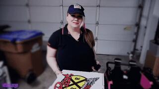 Blonde Pizza Delivery Girl Gets Real Messy