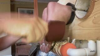 Take it like a Man - tickling dirty feet trying to hold still