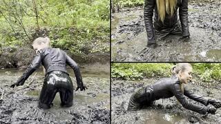 Chloe gets stuck in the mud and gets all dirty
