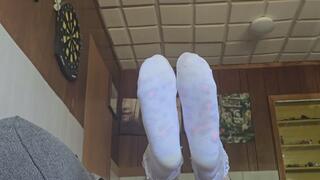 Sweaty work boots and 2 pairs of socks tease