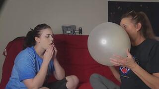 Teaching November to blow BIG!!