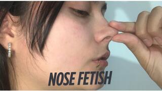 touching my beautiful nose