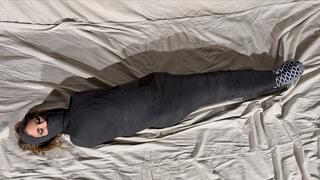 Full Vet Wrap Mummification – Zura Wrapped Head to Toe with Only Socks Exposed