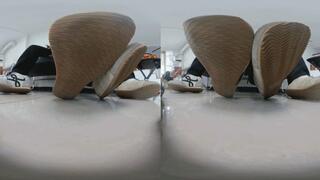 3DVR180 degrees HEIYU YUANYUAN Flat shoes flattening humiliating smoking trampling