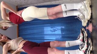 Teen girls in Balenciaga sneakers try to crush my face (part 5 of 11), flo523x 1080p