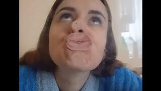 Kissing through glass