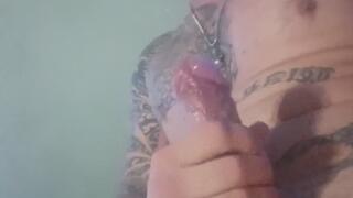 jerking off until my cock explodes in milk