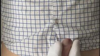 Overhead View Sockjob – White Platypus No-Shows