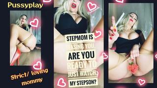 Stepmom is teasing you, are you reday to just watch, my stepson?