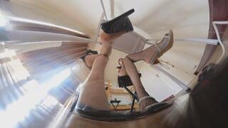 Under the 6K ERER XINGGAN desk stockings rule and trample on 360VR