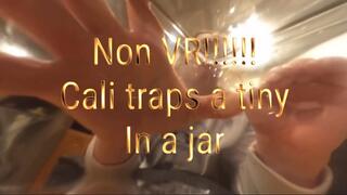 Giantess Cali traps a tiny in the jar- normal edition