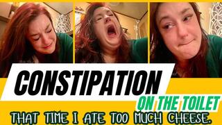 Constipation Toilet Struggle Close Up of My Face with Desperation and Crying by Bella Blast