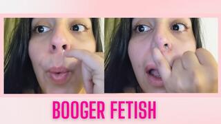 Booger fetish: nose morning cleaning