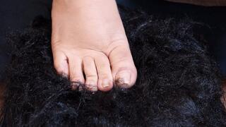 Dolce Amaran showing the deep cleaning and care routine of her toes and nails -BBW - FEET - TOES - CLOSE-UP - NAILS - BAREFOOT - NATURAL NAILS