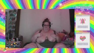 Princess lotions up her big juicy melons