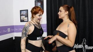 The best headscissors and face sitting in double redheads brazilian Mel fire and Maisa Pravo