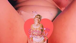 sexy hairy clown sits on a monster cock