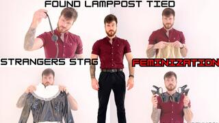 Found lamppost tied & feminized for strangers stag