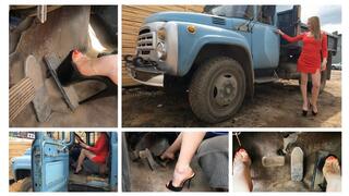 PREMIERE: Brutal hard revving in russian old truck ZIL 130