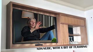 Non-nude, with a bit of flashing