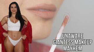 Unaware giantess makeup mayhem - Lalo Cortez and Vanessa