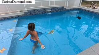 Carissa’s watch gets stuck in the pool drain: will she survive?